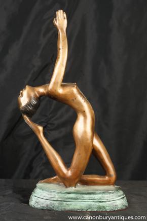 French Bronze Art Deco Nude Female Statue Erotic Art